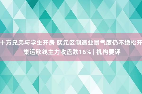 十方兄弟与学生开房 欧元区制造业景气度仍不绝松开 集运欧线主力收盘跌16% | 机构要评